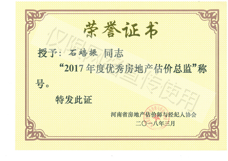 石培振2017年度優(yōu)秀房地產(chǎn)估價總監(jiān)-榮譽(yù)證書.jpg